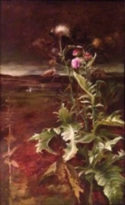 Last of the Summer Thistles—  Oil on Board